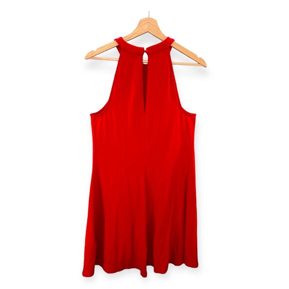 Express Red Halter Keyhole Ladies Midi Sundress Dress | Sz S [A36] - Picture 5 of 7